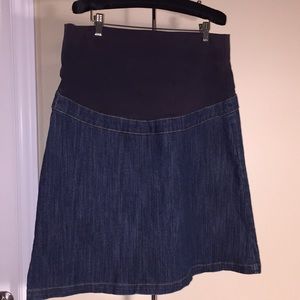 Thyme Maternity Casual Blue Denim Jean Skirt Size XL